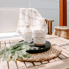 Load image into Gallery viewer, Black Large Round Wood Tray -