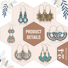 Load image into Gallery viewer, Boho Earrings -Silver Dangle and Silver stud