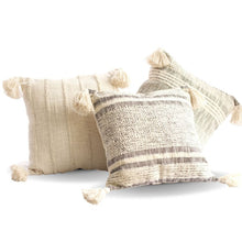 Load image into Gallery viewer, Tassels Charcoal Cotton Pillow Cover Only - GoldenLadderInteriors