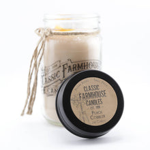 Load image into Gallery viewer, Peach Cobbler 14 oz Mason Jar Candle
