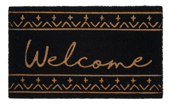 Black Welcome Doormat-CB180483