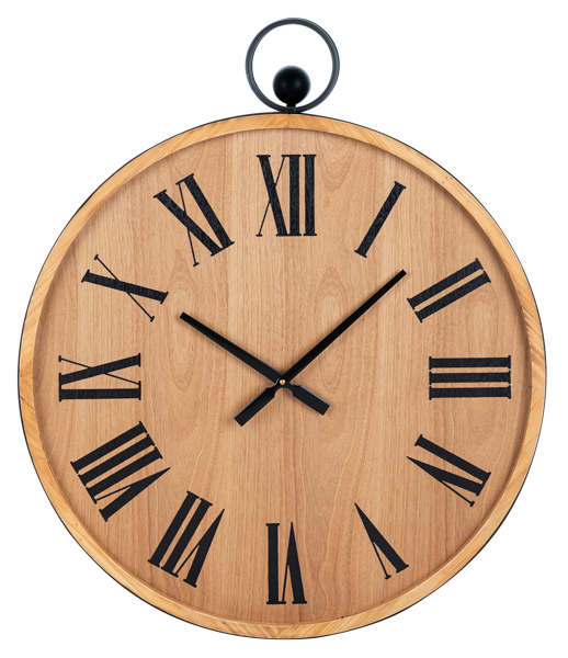 Wood Wall Clock with Roman Numerals-CB186258