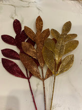 Load image into Gallery viewer, Glitter Oval Leaf Spray
