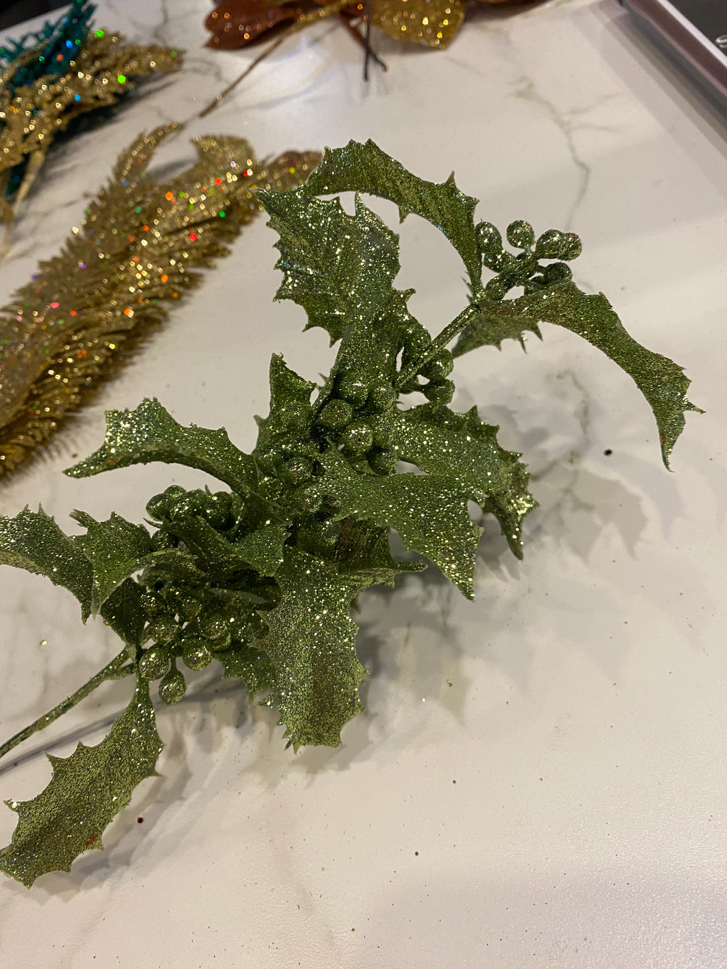 Glitter Holly Tree Stem