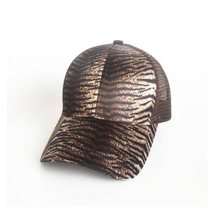 Leopard Print High Pony Ball Cap