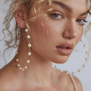 Pearl Oversized Hoops