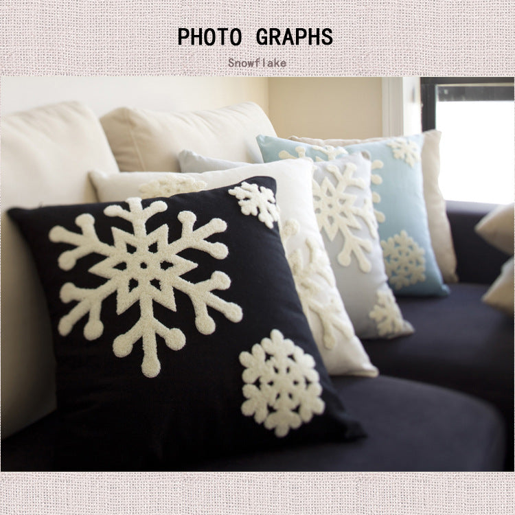 Snowflake Print Pillowcase