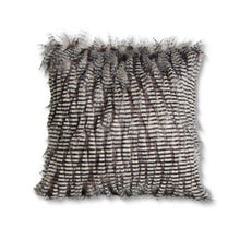 Load image into Gallery viewer, Square Gray Three Tone Faux Fur Pillow
