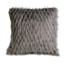 Load image into Gallery viewer, Square Gray Three Tone Faux Fur Pillow
