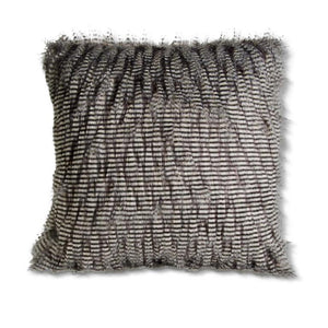 Square Gray Three Tone Faux Fur Pillow