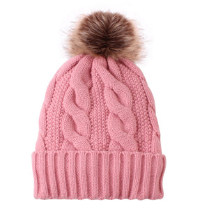 Knit Pom Pom Hat