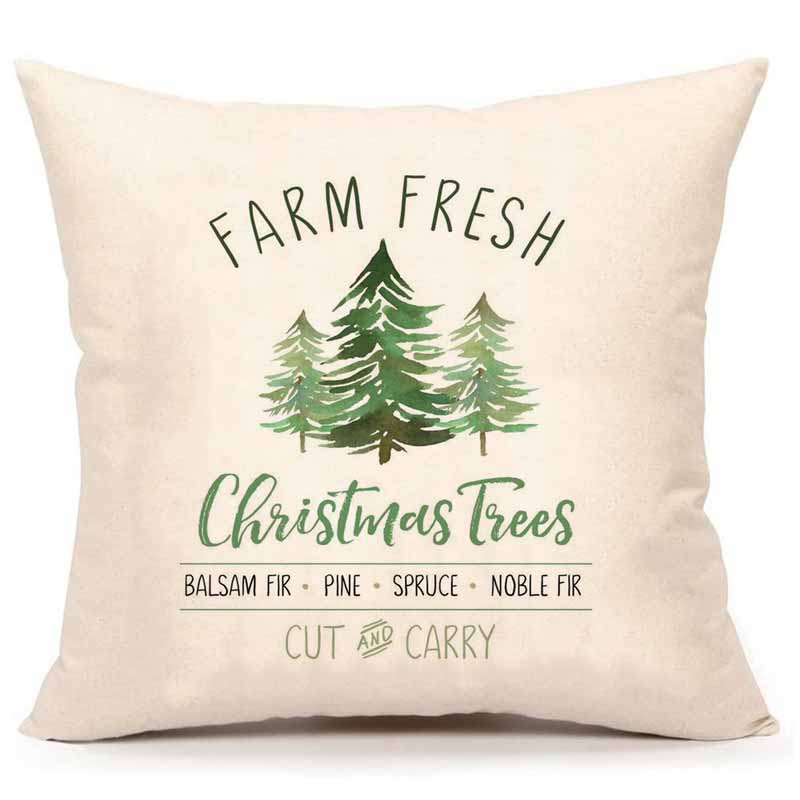 Christmas Themed Polypropylene Throw Pillow