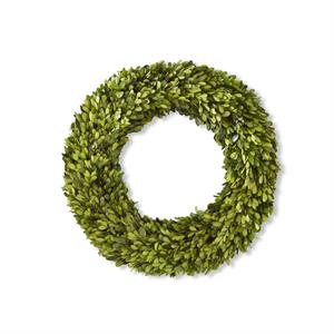 Round Preserved Natural Boxwood Wreath -  16165B