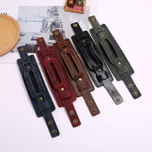 Load image into Gallery viewer, Wide Leather Bracelet - Brown - GoldenLadderInteriors
