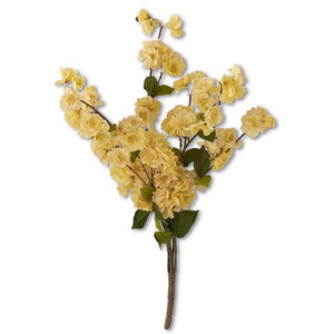 25 Inch Yellow Peach Blossom Bush 17790A-YE