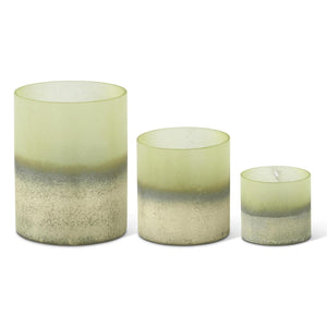 Textured Green Ombre Votive Candle Holders 18264A