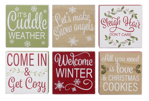 Wood Mini Square Block Signs - Youngs