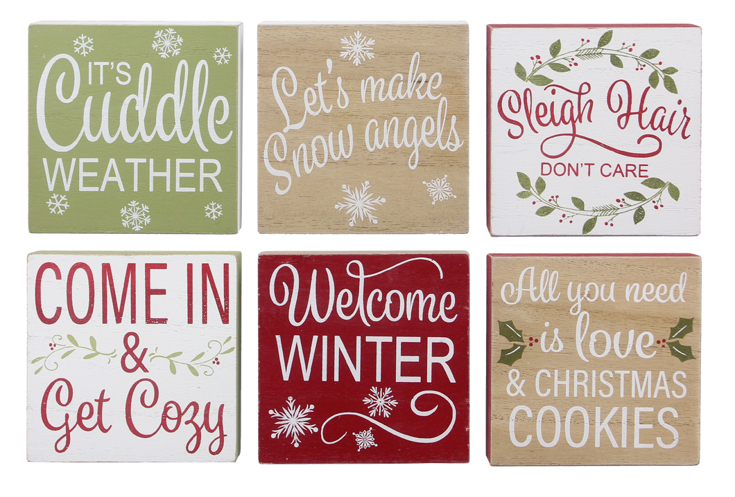 Wood Mini Square Block Signs - Youngs