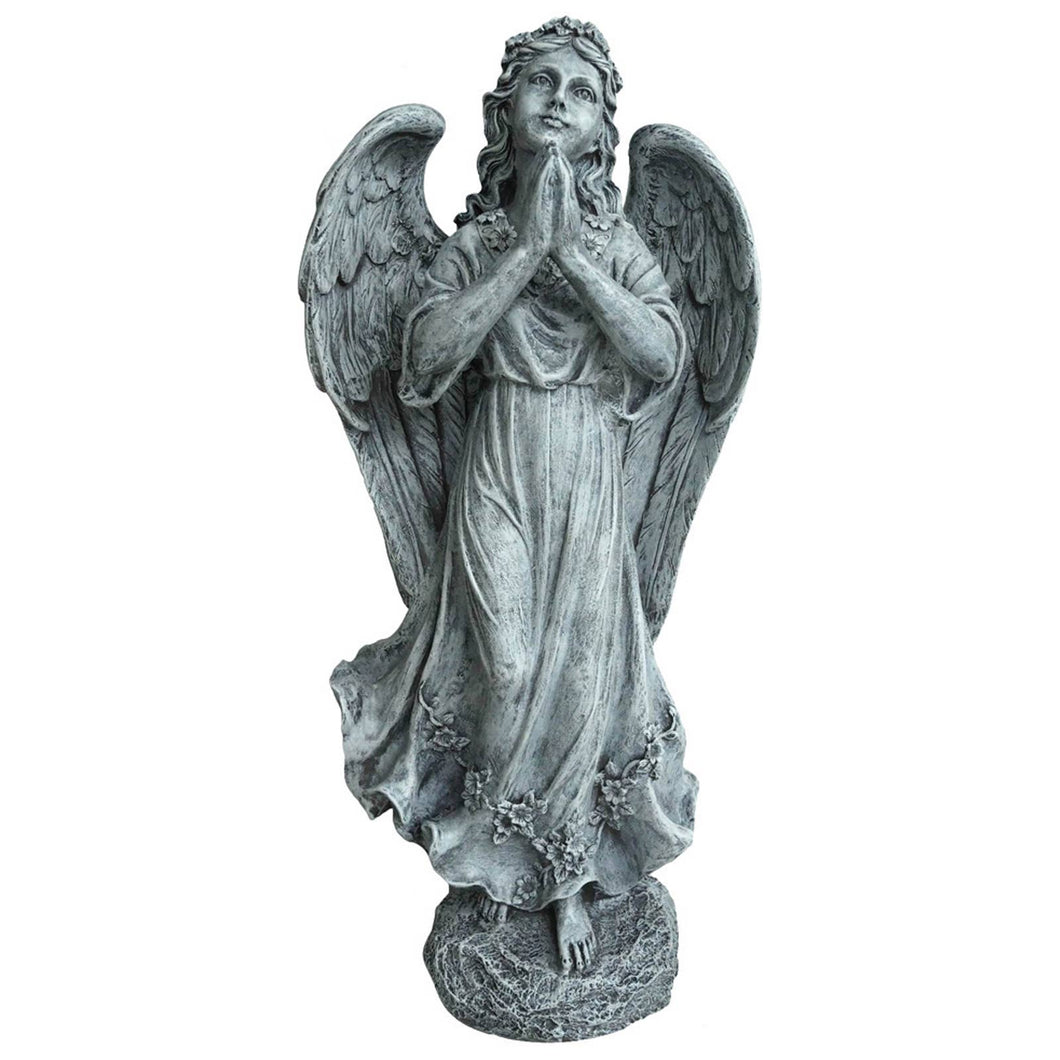 Praying Angel Grey Resin