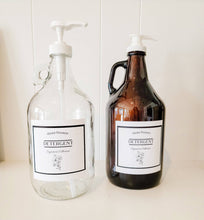 Load image into Gallery viewer, Half Gallon Glass or Amber Jar-Laundry Detergent, Bleach and Softener with Pump or Cap
