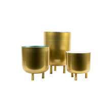 Load image into Gallery viewer, Gold Planters - GoldenLadderInteriors
