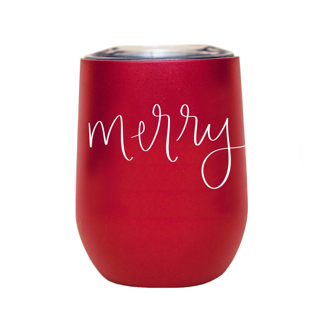 Merry - Red Metal Wine Tumbler