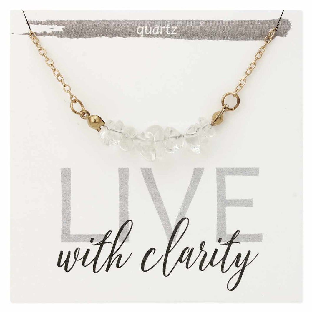 Stone Chip Clear Quartz Necklace