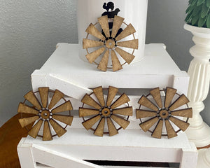 Farmhouse Stained Windmill Coasters