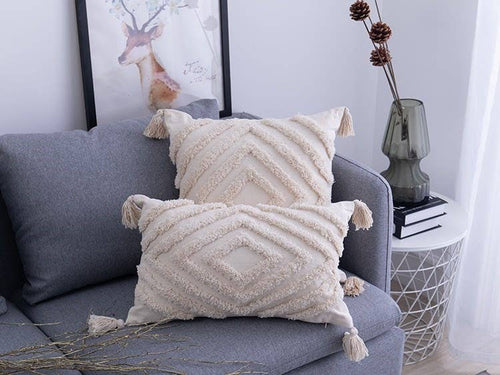 Moroccan Tassels Pillow Cover 17