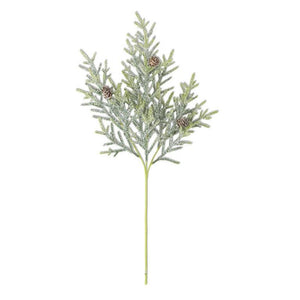 Snowy Juniper Stem w/Mini Pinecones -53387A