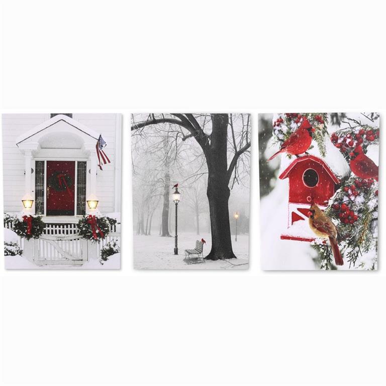 LED Winter scene canvas - 53525A