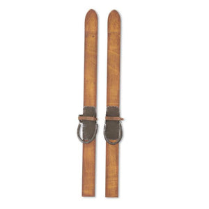 Pair of 24 Inch Decorative Wooden Skis -  53590C