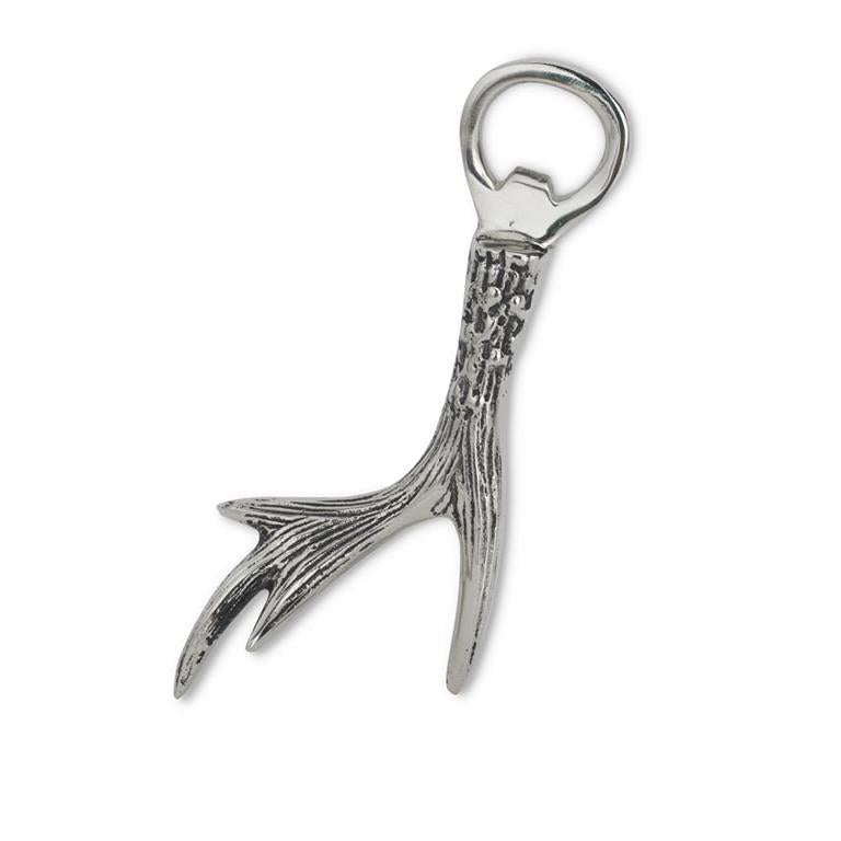 Polished Silver Deer Antler Bottle Opener - 54049B