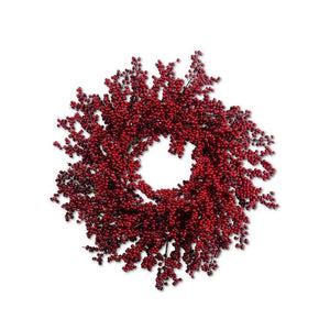 Mini Red and Burgundy Berry Wreath -  54066B