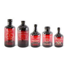 Load image into Gallery viewer, Red Transparent Bottle Vases w/Script
