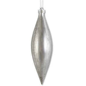 Silver Teardrop Ornament