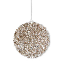 Load image into Gallery viewer, Champagne Sequins &amp; Bead Embellished Ornament
