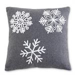 Square Gray Snowflake - Pillow - #54928A