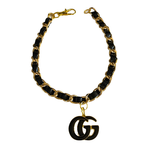 GG Black and Gold Necklace - GoldenLadderInteriors