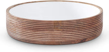 Load image into Gallery viewer, Ribbed Mango Wood Bowls w/white center
