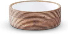 Load image into Gallery viewer, Ribbed Mango Wood Bowls w/white center
