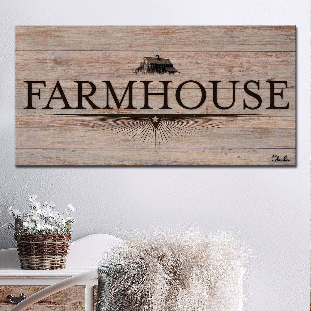 'Farmhouse ' Wrapped Canvas Wall Art