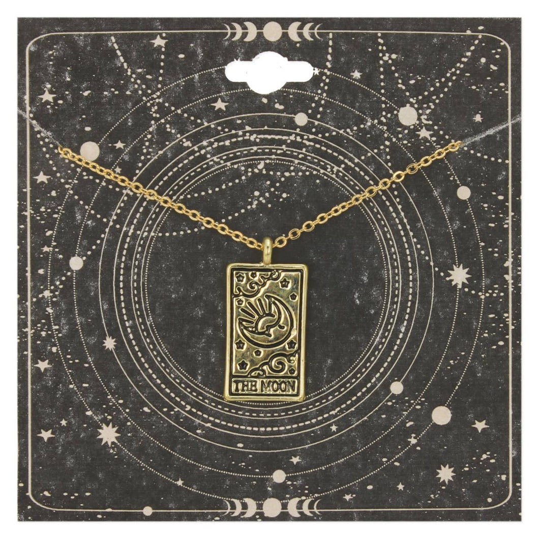Tarot Arcana Gold Moon Necklace