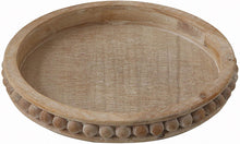 Load image into Gallery viewer, Wooden Oval Trays w/Beaded Trim - 14919A
