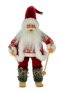 Red Skiing Santa Claus