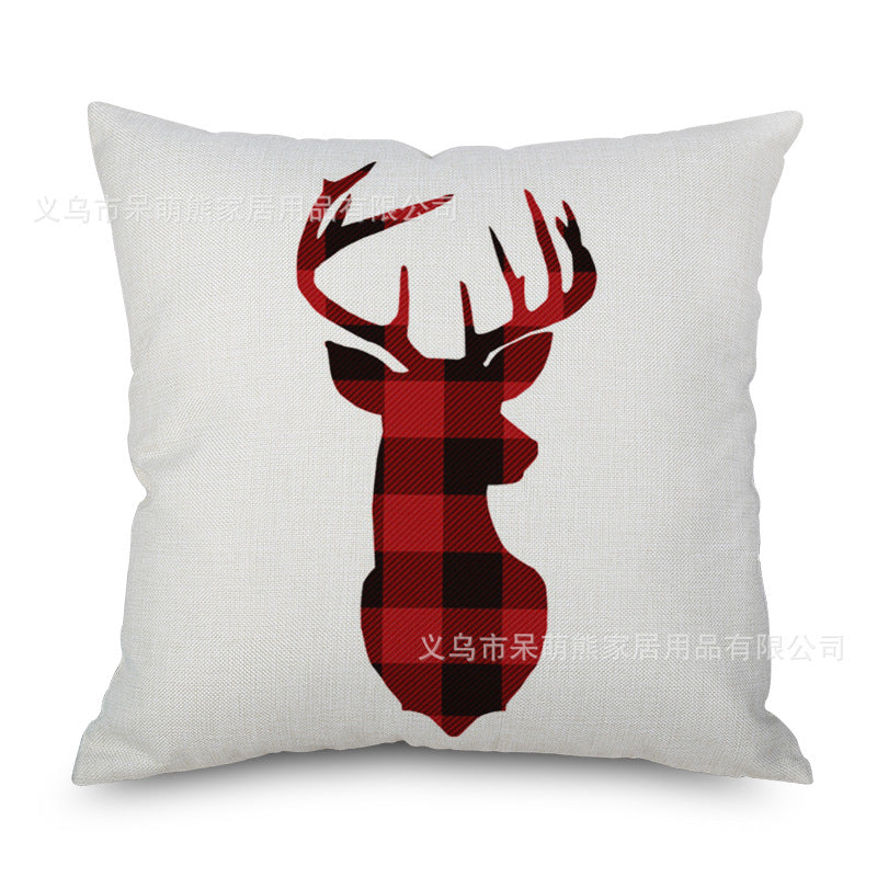Christmas Plaid Themed Pillow Case