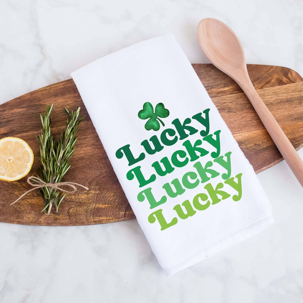 Lucky Shamrock St Patricks Day Kitchen Towel KT1134