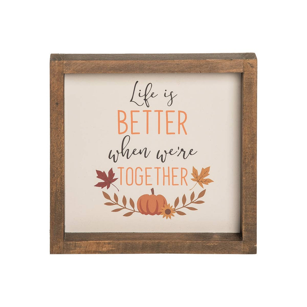 Fall/Harvest Better Together Wooden Sitter