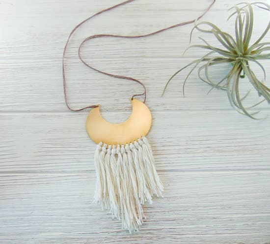 Boho Fringe Necklace - GoldenLadderInteriors