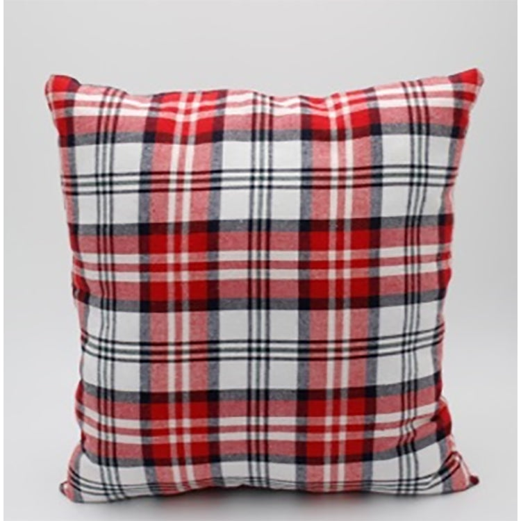 Crimson Plaid Pillow -